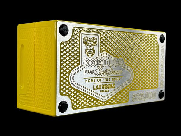 $25k, 80oz Silver Coin SATIN YELLOW/AK BLACK Survival Brick (PRICE AS SHOWN $3,098.99)*