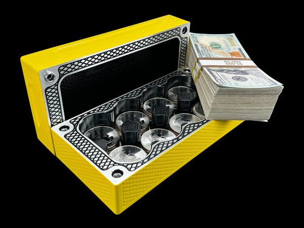 $25k, 80oz Silver Coin SATIN YELLOW/AK BLACK Survival Brick (PRICE AS SHOWN $3,098.99)*