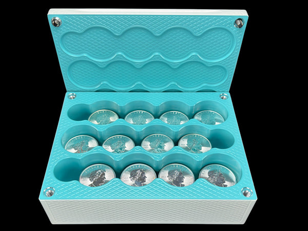 180oz Silver Coins WHITE/TIFFANY BLUE Silver Stacker Brick (PRICE AS SHOWN $2,499.99)*