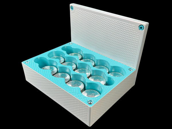 180oz Silver Coins WHITE/TIFFANY BLUE Silver Stacker Brick (PRICE AS SHOWN $2,499.99)*