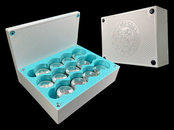 180oz Silver Coins WHITE/TIFFANY BLUE Silver Stacker Brick (PRICE AS SHOWN $2,499.99)*