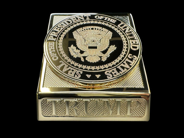 24K Gold Donald J. Trump Single Coaster Set