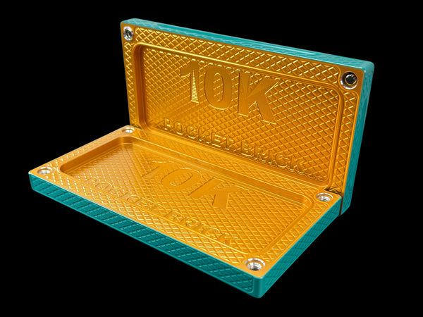 HEAVY POCKET Brick - TURQUOISE/BRASS - $10,000 Capacity (PRICE AS SHOWN $1,699.99)*