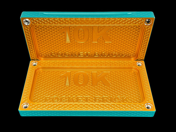 HEAVY POCKET Brick - TURQUOISE/BRASS - $10,000 Capacity (PRICE AS SHOWN $1,699.99)*