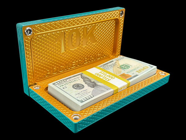 HEAVY POCKET Brick - TURQUOISE/BRASS - $10,000 Capacity (PRICE AS SHOWN $1,699.99)*