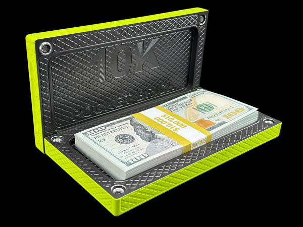 HEAVY POCKET Brick - NEON YELLOW/STEEL GRAY - $10,000 Capacity (PRICE AS SHOWN $1,799.99)*