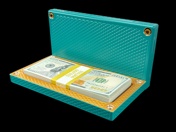 HEAVY POCKET Brick - TURQUOISE/BRASS - $10,000 Capacity (PRICE AS SHOWN $1,699.99)*