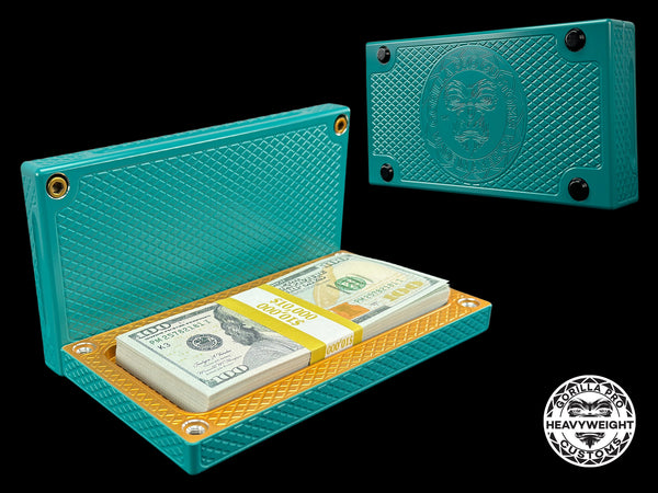 HEAVY POCKET Brick - TURQUOISE/BRASS - $10,000 Capacity (PRICE AS SHOWN $1,699.99)*